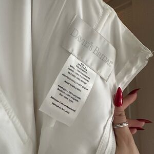 David's Bridal Asymmetrical Dress in White